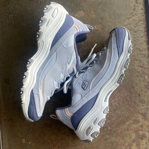 Skechers D’Lites Air Cooled Memory Foam Women's Athletic Shoes. LtBlue&Pink. US8 - Picture 3 of 14